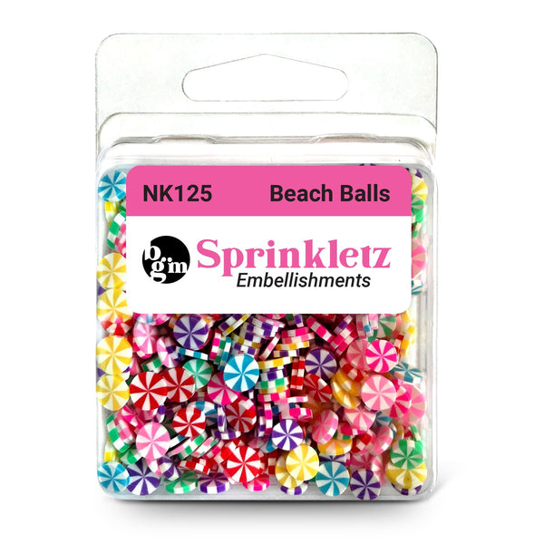 Buttons, Galore & More Sprinkletz Embellishments Beach Balls (NK125)