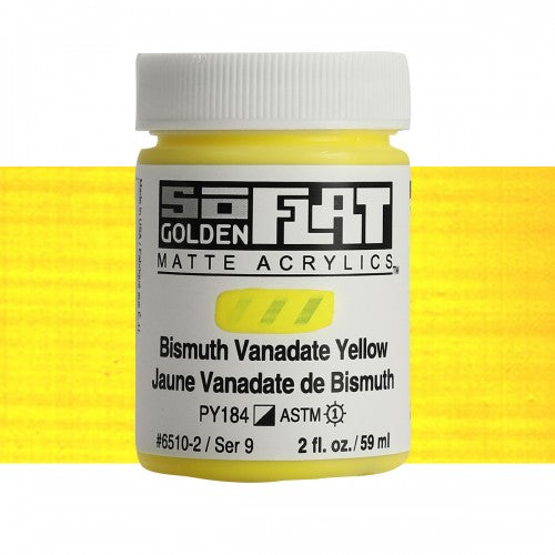 Golden SoFlat Matte Acrylic 4 oz Permanent Yellow