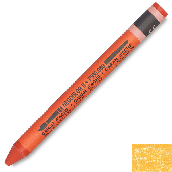 Caran D'Ache Neocolor II Watercolor Crayons - Orange Yellow #031