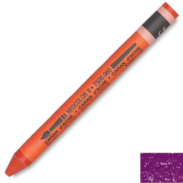 Caran D'Ache Neocolor II Watercolor Crayons - Purple Violet #100