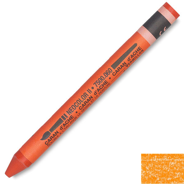 Caran D'Ache Neocolor II Watercolor Crayons - Fast Orange #300