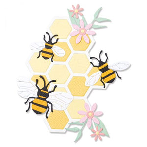 Sizzix Thinlits Die Set Bee Hive  (665880)