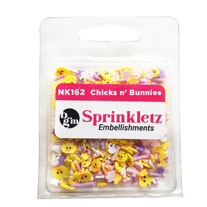 Buttons, Galore & More Sprinkletz Embellishments Chicks n' Bunnies (NK162)