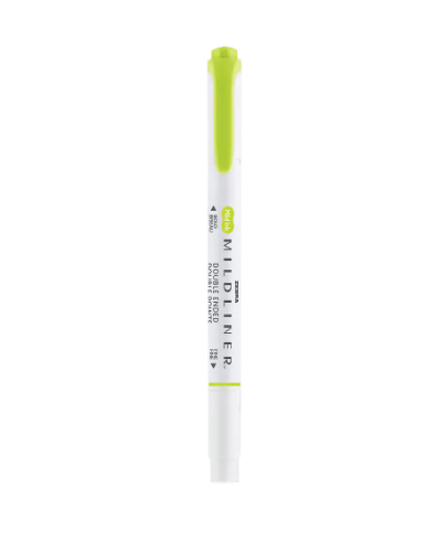 Zebra Mildliner Double Ended Highlighter Pen Mild Citrus Green