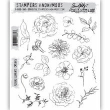 Load image into Gallery viewer, Stampers Anonymous Tim Holtz Cling Rubber Stamps Floral Elements (CMS445)
