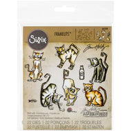 Sizzix Alterations Framelits Die Set Crazy Cats by Tim Holtz (661209)