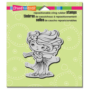 Stampendous Cling Rubber Stamp Hula Kiddo (CRV265)