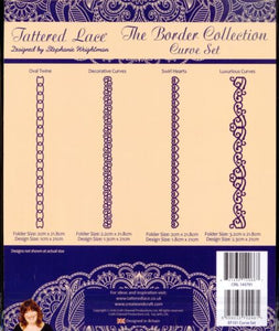 Tattered Lace Embossing Folders The Border Collection Curve Set (EF101)