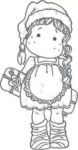 Magnolia Rubber Stamps- EZ Mounted Stamp- Tilda with Christmas presents (M922)