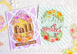 Pinkfresh Studio Stamp & Die Set Charming Floral Wreath (PFCC1820)