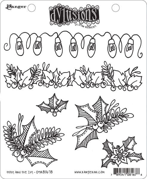 Dylusions by Dyan Reaveley Cling Stamp Holly and the Ivy (DYR81678)