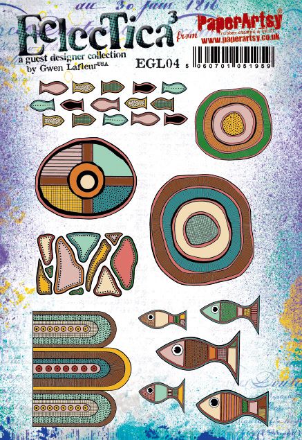 PaperArtsy Eclectica3 Rubber Stamp Set Aboriginal designed by Gwen Lafleur (EGL04)