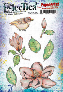 PaperArtsy Eclectica3 Rubber Stamp Set Southern Magnolias designed by Gwen Lafleur (EGL05)