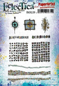 PaperArtsy Eclectica3 Rubber Stamp Set Background Elements designed by Gwen Lafleur (EGL29)