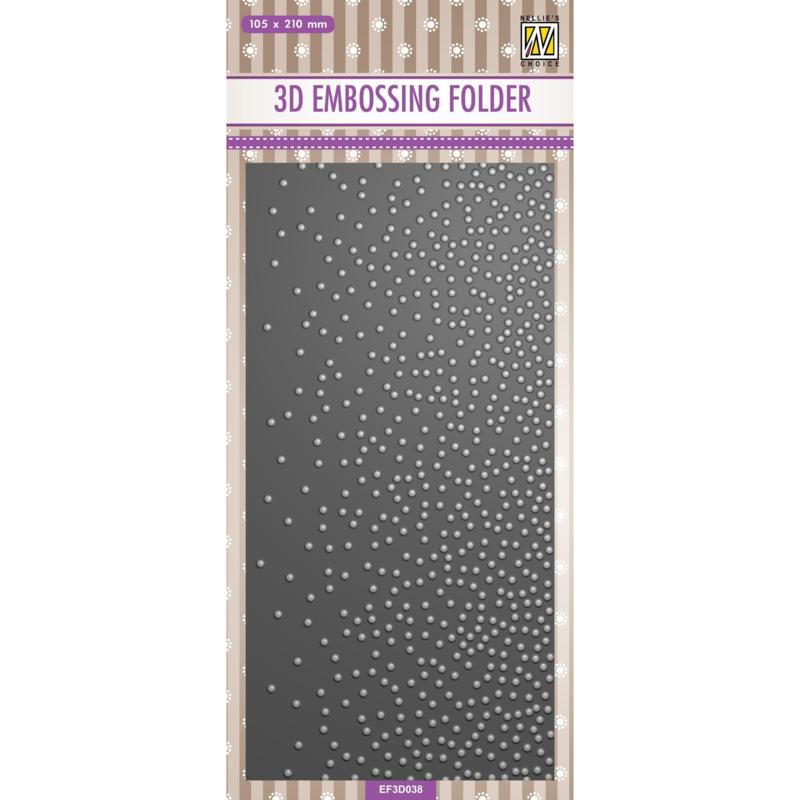 Nellie's Choice 3D Embossing Folder Snow (EF3D038)