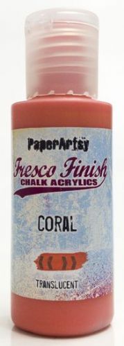 PaperArtsy Fresco Finish Chalk Acrylics Coral Translucent (FF122)