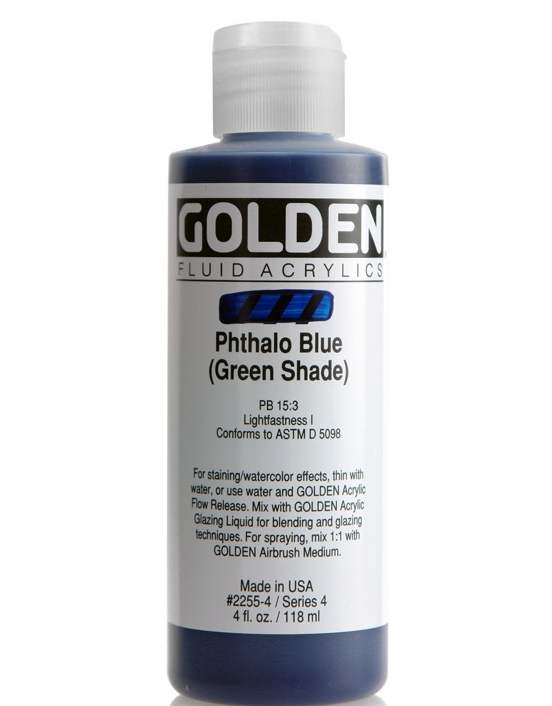 Golden Fluid Acrylics Phthalo Blue (Green Shade) (2255-4)
