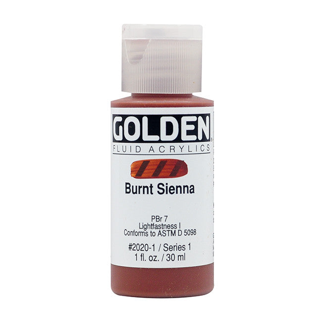 Golden Fluid Acrylics- Burnt Sienna (2020-1)
