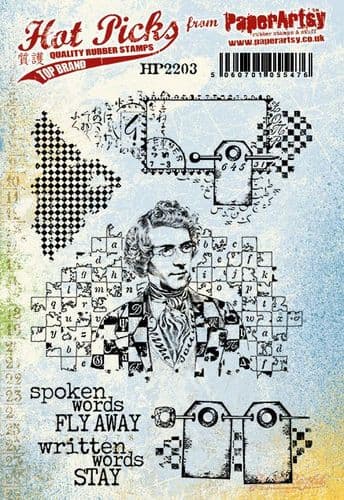 PaperArtsy Eclectica3 Stamp Set Spoken Words Fly Away (HP2203EZ)