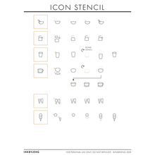 Load image into Gallery viewer, InkByJeng Bullet Journal Stencil Icon Stencil (60969)
