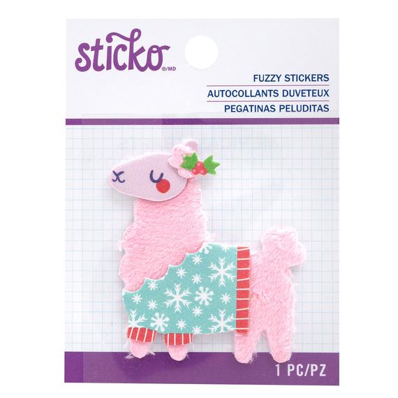 American Crafts Sticko Fuzzy Stickers - Sweater Llama (52-45390)