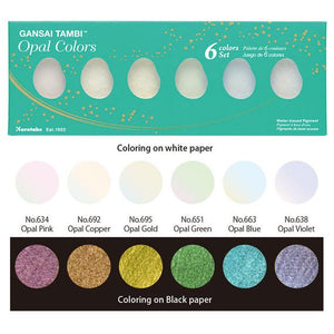Kuretake Gansai Tambi Opal Colors Palette 6 Colors (MC20OC/6V)