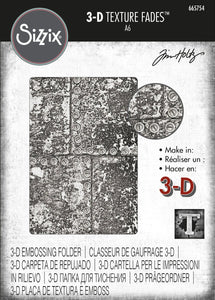 Sizzix 3-D Texture Fades Embossing Folder Industrious by Tim Holtz (665754)