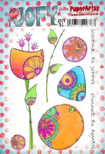 PaperArtsy Rubber Stamp Set 70's Style Florals designed by Jo Firth-Young (JOFY54)