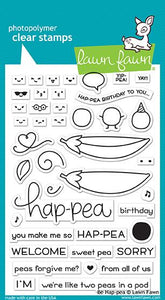 Lawnfawn Photopolymer Clear Stamps - Be Hap-pea (LF1890)