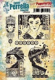 PaperArtsy Rubber Stamp Set Asian Portraits designed by Lynne Perrella (LPC023)
