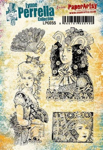 PaperArtsy Rubber Stamp Set Victorian Images designed by Lynne Perrella (LPC055)