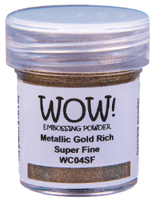 WOW! Embossing Powder Metallic Gold Rich Super Fine (WC04SF)