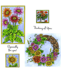 Northwoods Rubber Stamps Cling Mounted Stamp Set Gerbera (NO-040)