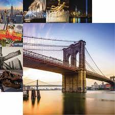 Reminisce New York Collection 12x12 Scrapbook Paper Brooklyn Bridge (NYO-003)