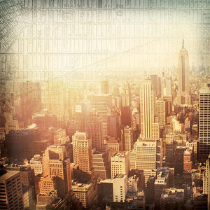 Paper House Productions NYC Collection 12x12 Scrapbook Paper City Skyline (P-2034)