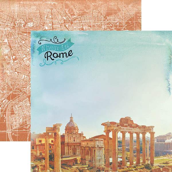 Paper House Productions 12x12 Scrapbook Paper -  When In Rome (P-2067)