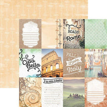 Load image into Gallery viewer, Paper House Productions 12x12 Scrapbook Paper -  Italian Tags (P-2068)
