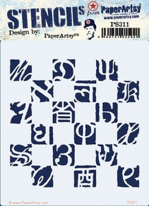 PaperArtsy Stencil Square Symbols (PS311)