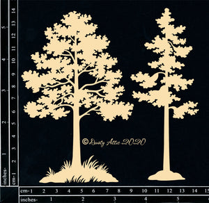 The Dusty Attic Chipboard - Park Trees Small (DA27012)