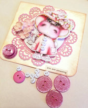 Load image into Gallery viewer, Sugar Shoppe Glitter Buttons Pink Champagne (SUS105)
