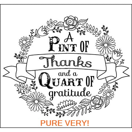 Darcie's Heart & Home: Clear Polymer Stamp Set - Pint of Thanks - POL246