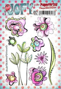 PaperArtsy Rubber Stamp Set Blooms & Stems designed by Jo Firth-Young  (JOFY123)