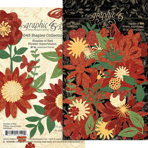 Graphic 45 G45 Staples Collection Shades of Red Flower Assortment (4502342)