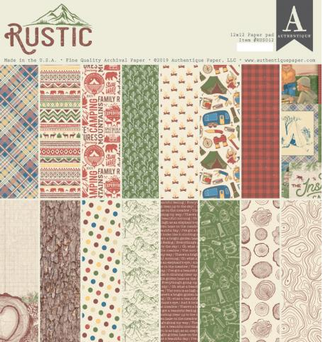 Authentique Rustic Collection 12x12 Paper Pad (RUS012)