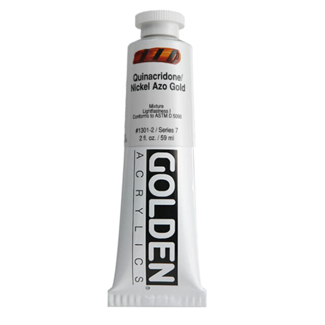 GOLDEN Artist Colors Heavy Body Acrylic Paint Quinacridone/Nickel Azo Gold (1301-2)