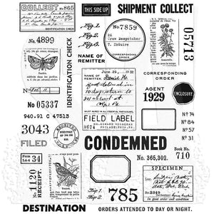 Stampers Anonymous Tim Holtz Collection Cling Stamp Set Field Notes (CMS396)