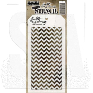 Stampers Anonymous Tim Holtz Shifter Chevron Layering Stencil (THS127)