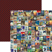 Load image into Gallery viewer, Reminisce Travelogue Collection 12x12 Scrapbook Paper Wanderlust (TRL-008)
