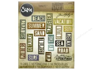 Sizzix Thinlits Dies Vacation Words by Tim Holtz (661287)