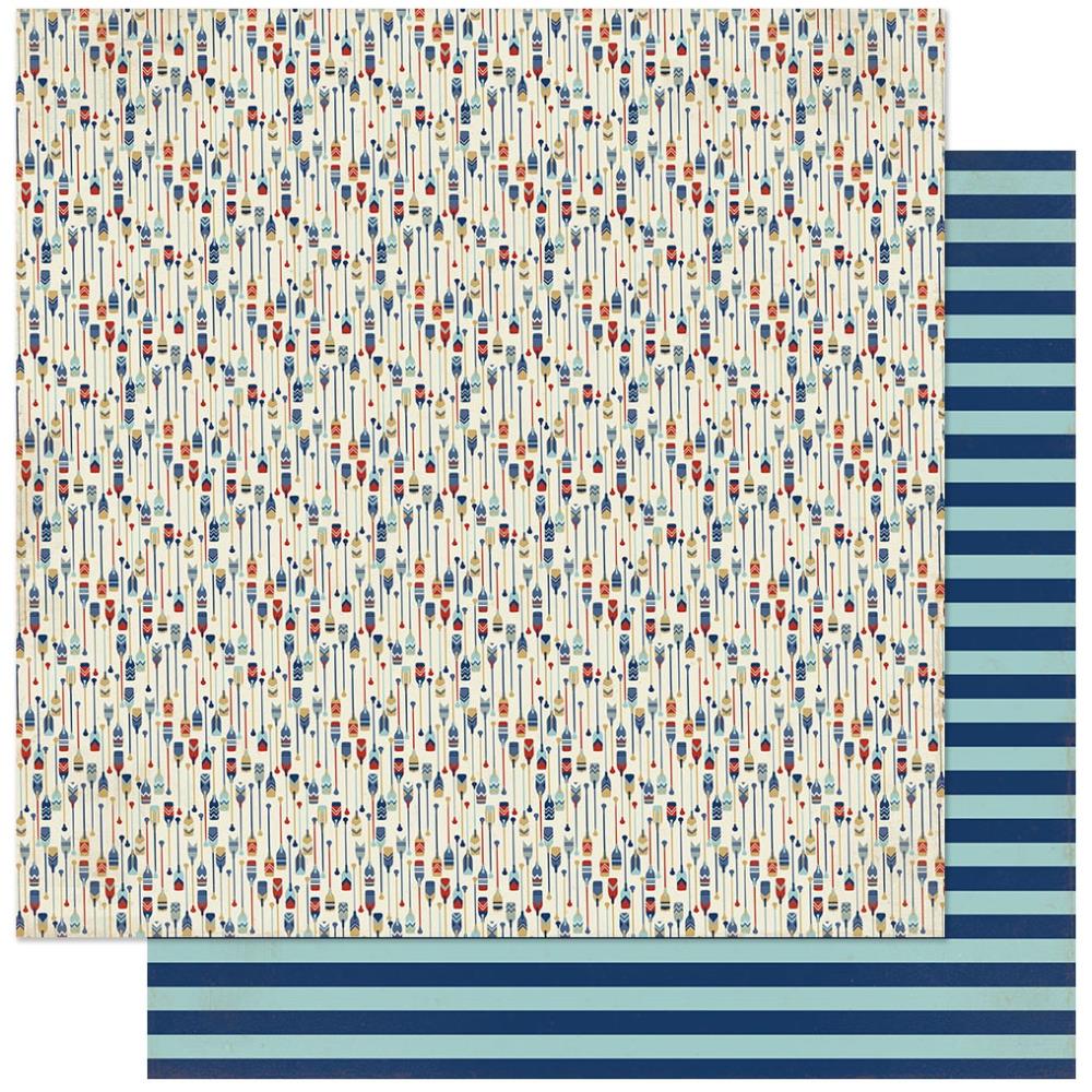 Authentique Voyage Collection 12x12 Scrapbook Paper Voyage Six (VOY006)